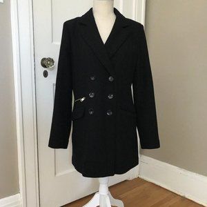 Cole Haan Signature Black Double Breasted Peacoat